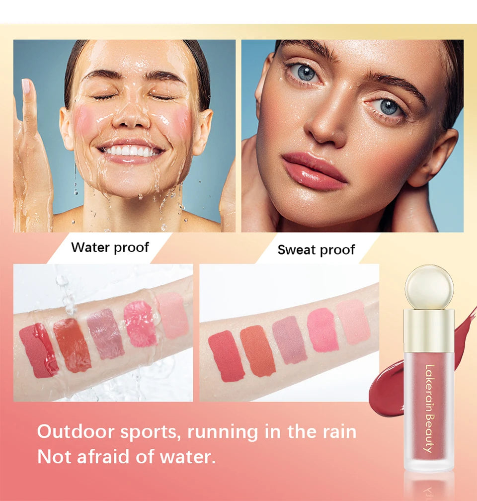 7.5ml Matte Liquid Blush Velvet Blusher Orange Peach Face Pigment Lasting Beauty Natural Cheek Tint Cream Waterproof  Blush
