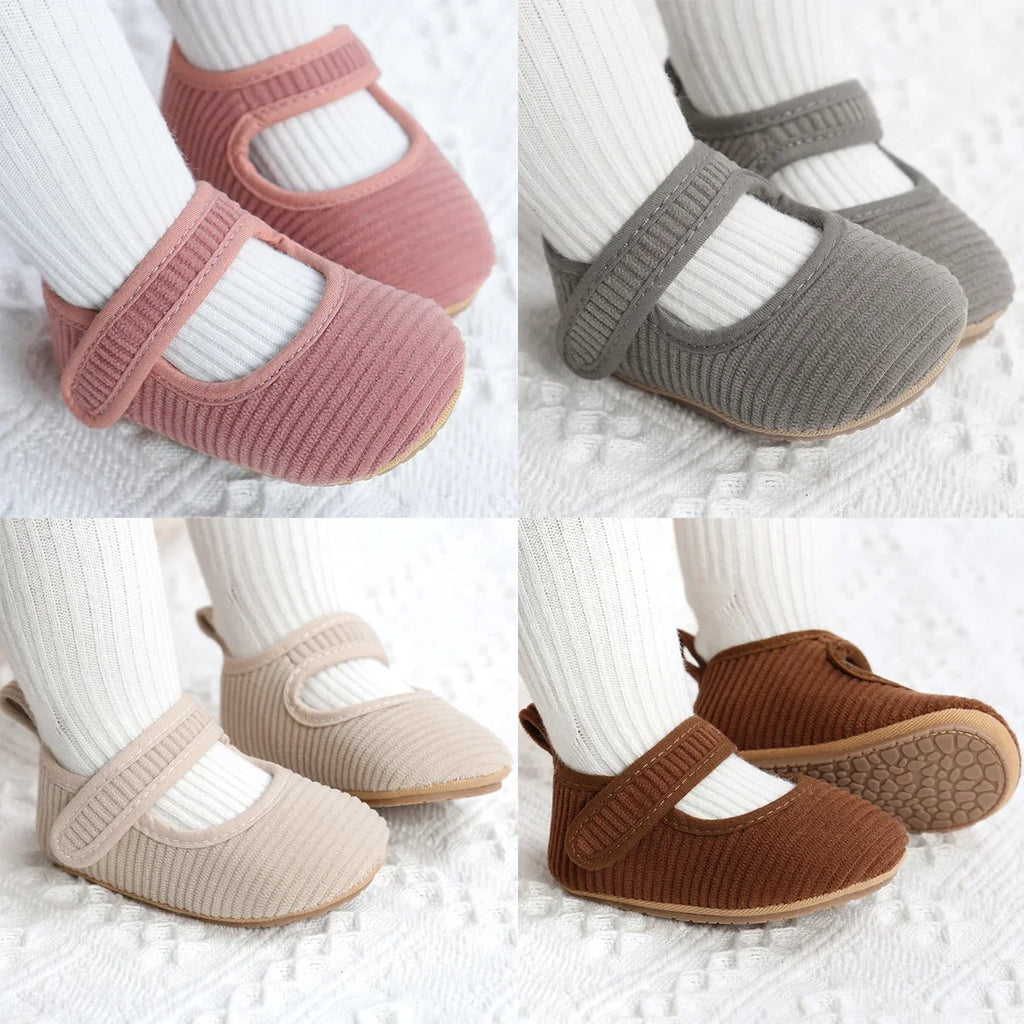 Spring Autumn Baby Shoes Solid Color Baby Girls Prewalker Anti-slip Shoes First walkers Casual Baby Girls Soft Shoes