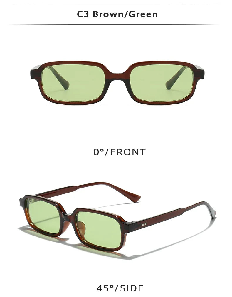 DDDLONG Retro Fashion Y2K Punk Square Sunglasses Women Men Sun Glasses Classic Vintage UV400 Outdoor Shades D644