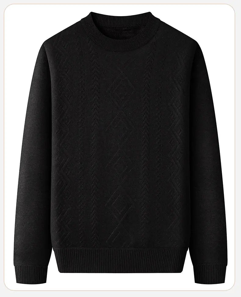 Sweater Men Mock Neck Casual Knitted Pullover Solid Color Warm Regular Fit Sweater Pullovers Mens Sweatwear