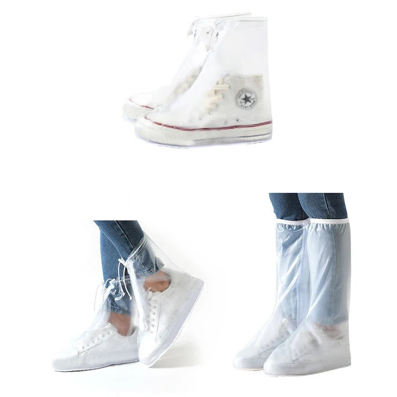 40cm Tall Shoes Cover Rain Waterproof Silicone Shoes Protectors Cycling Rain Boots Non-Slip Shoe Cover Rainy Water proof shoes