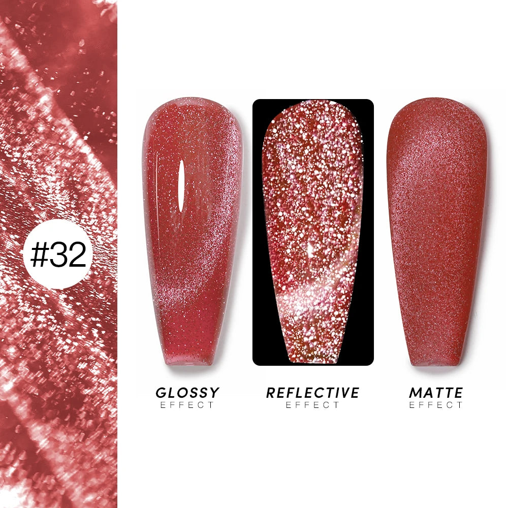 AS 15ml Cat Magnetic Gel Nail Polish Cat Eye Glitter Effect Semi Permanent 36 Colors  Soak Off UV Gel Varnish Manicure Nail Art