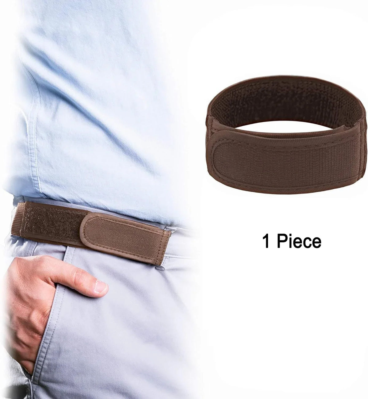 Buckle Free Waist Belts Men's Ultra-soft No Buckle Elastic Belts Fashion Comfortable Stylish Belt Loop Buckle-Free Belt Unisex