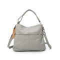 Women Versatile Casual Genuine Leather Top-handle Shoulder Bag Multi pockets Adjustable Strap Cross body Handbags Daily Commute