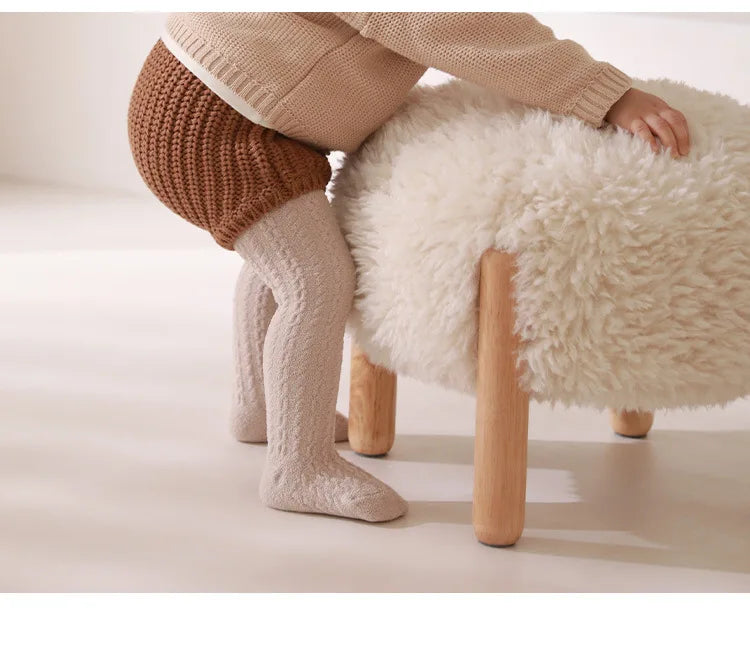 Fall Winter Newborn Tights Thickened Fleecy Girls Tights High Elastic Baby Pantyhose For 0-8Y
