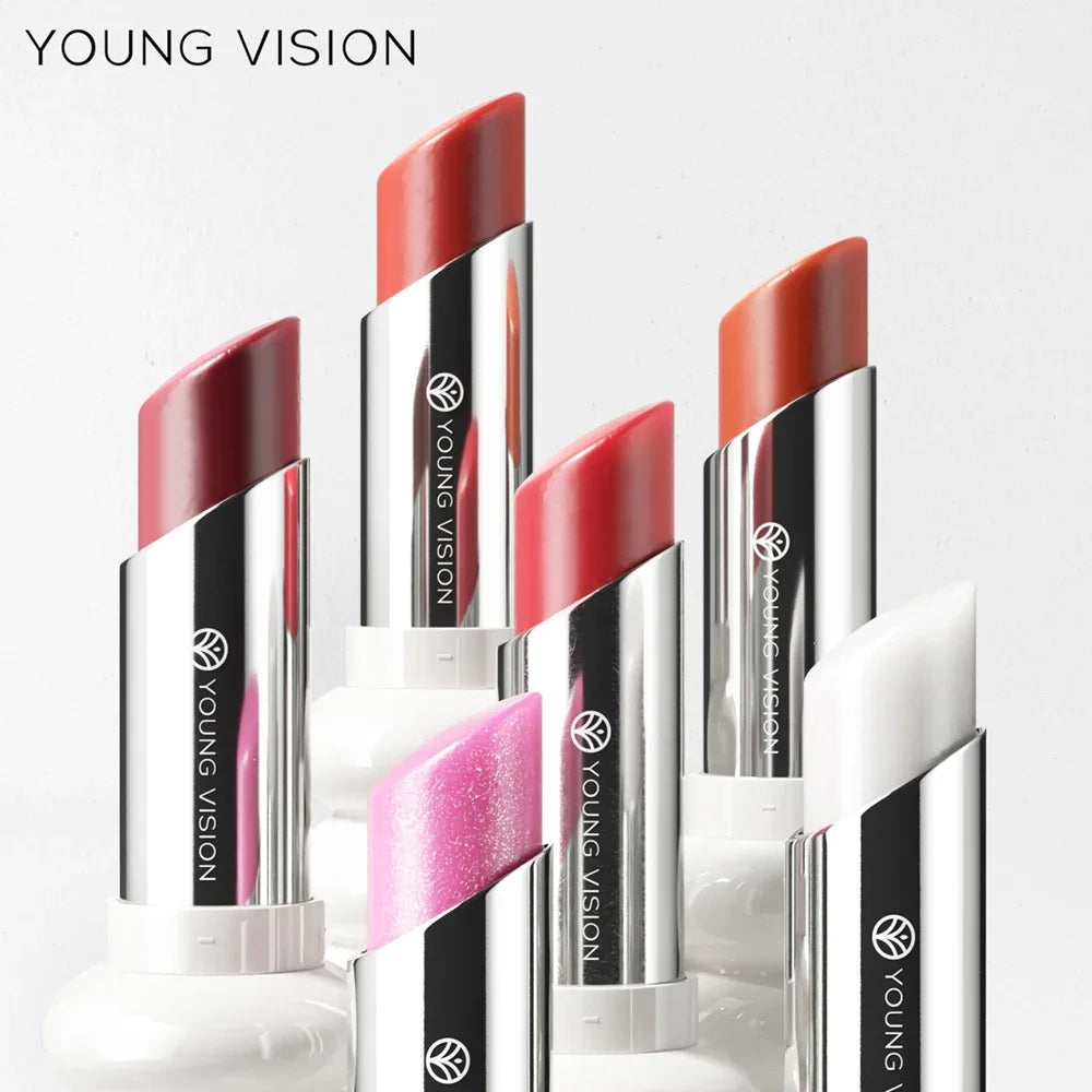 YOUNG VISION 6 Farben Feiner Schimmer Pflegender Leichter Lippenstift Lang anhaltende Farben Leicht aufzutragender feuchtigkeitsspendender Lippenstift