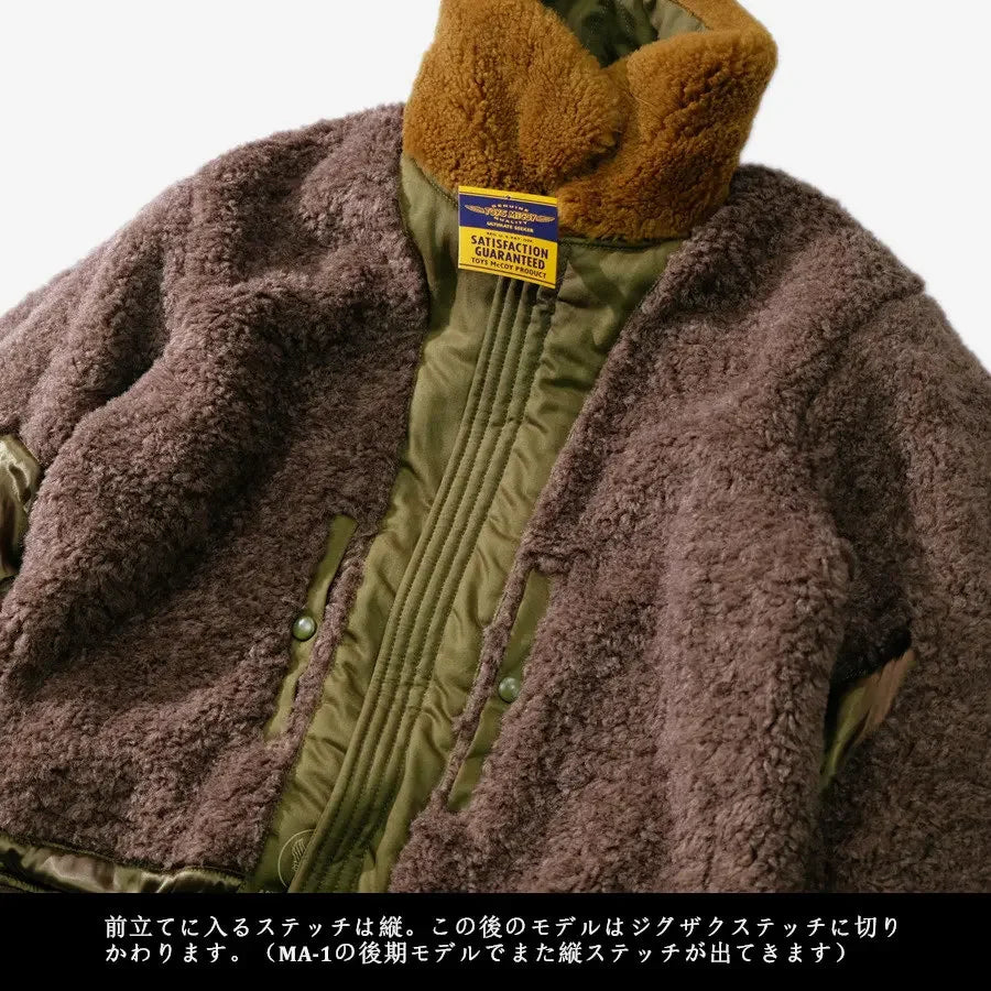 TOYS McCOY1945 real wool collar B15A thickened flight jacket