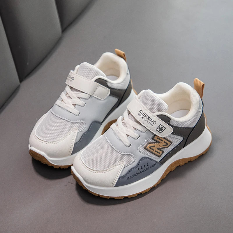 Children's Sneakers Kids Fashion Design White Non-slip Casual Shoes Boys Girls Hook Breathable Sneakers Toddler Outdoor Shoes