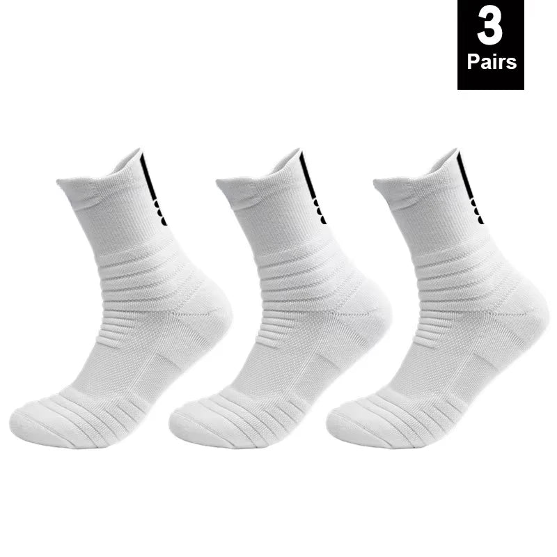 1/3 Pairs Anti-slip Football Socks Men Cotton Sock Short Long Tube Soccer Basketball Sport Socks Breathable Deodorous Sock 39-45