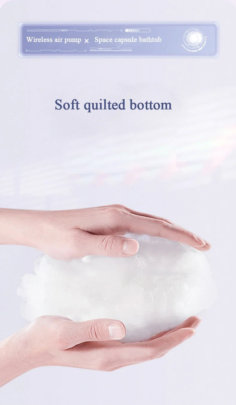 Large Capacity Hotel Space Capsule Inflatable Bathtubs Steam Sauna Folding Bathing Bucket Portable Home
