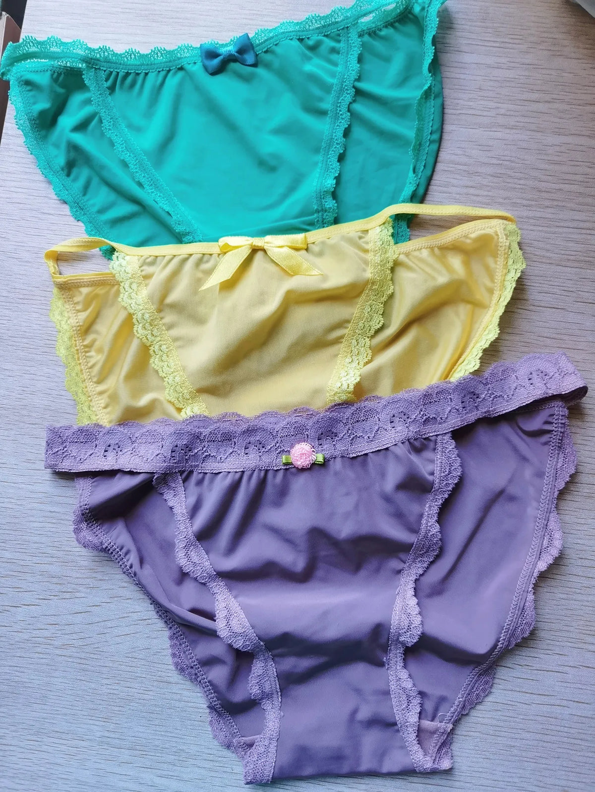 new girls underwear 6pc/lot lace nylon low waist  briefs young girl panties Teenagers wholesales students summer hot sales
