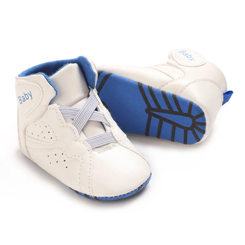 0-1 year Baby Basketball Sports Sneakers Newborn Baby Boys Girls Print First Walkers Shoes Infant Toddler Anti-slip Baby Shoes