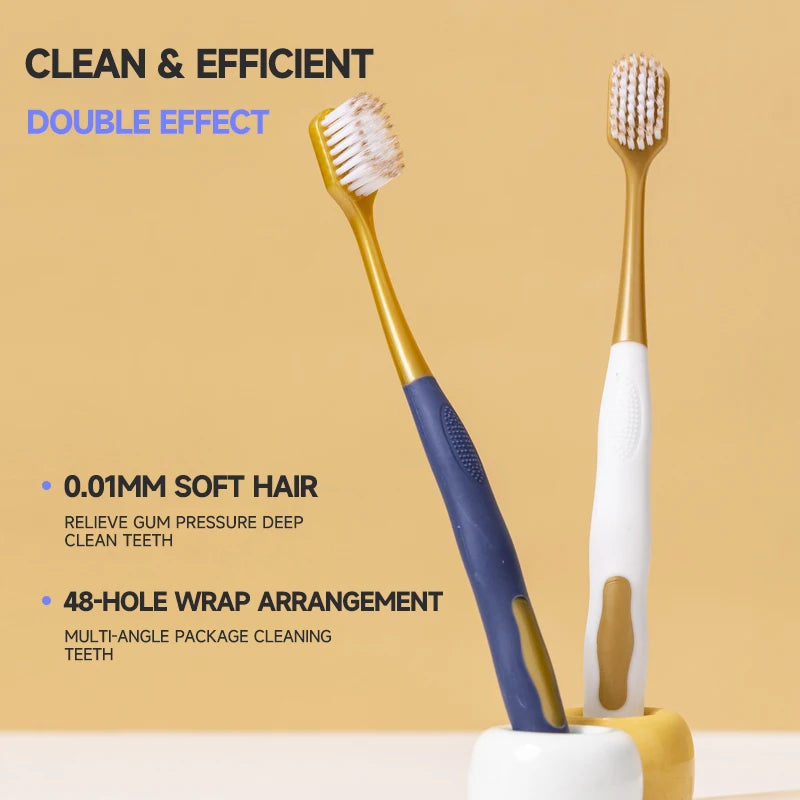 Toothbrush Adult Soft Hair Household Home Fur - Wide Head Ultra Fine Hair Anti Sensitivity Gum Protection - Suitable for Touring