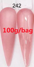 100g Professional Nude Pink Crystal Acrylic Powder 3in1 Extension/Dipping/Carving Crystal Pink Powder Fast-Dry Acrylic Powder