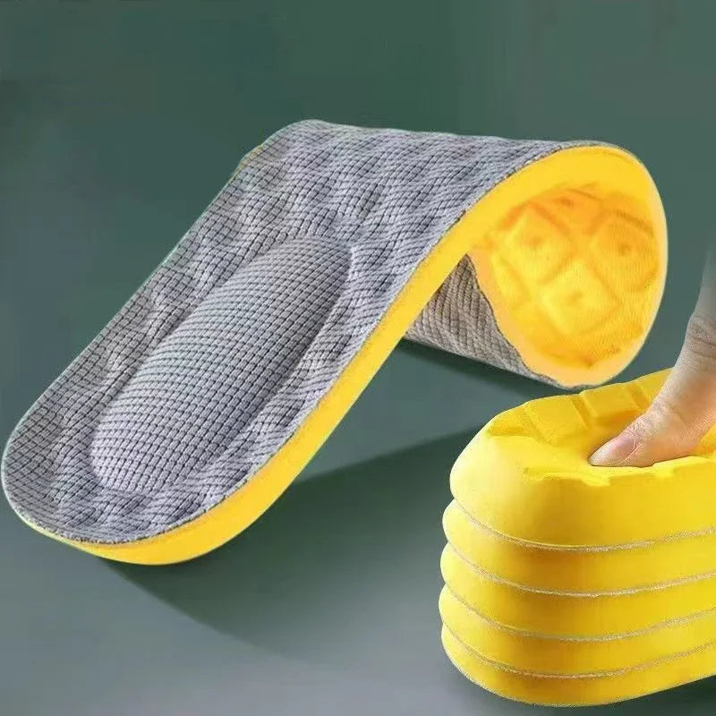 Latex Memory Foam Insoles for Sports Soft Foot Support Shoe Pads High Elastic Orthopedic Sport Insole Feet Care Insert Cushion
