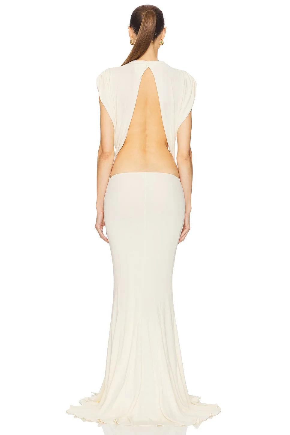 Articat Elegant Sleeveless Lace Up Maxi Dress Women Sexy Backless Hollow Out Bodycon Party Evening Dress Female Summer New 2025