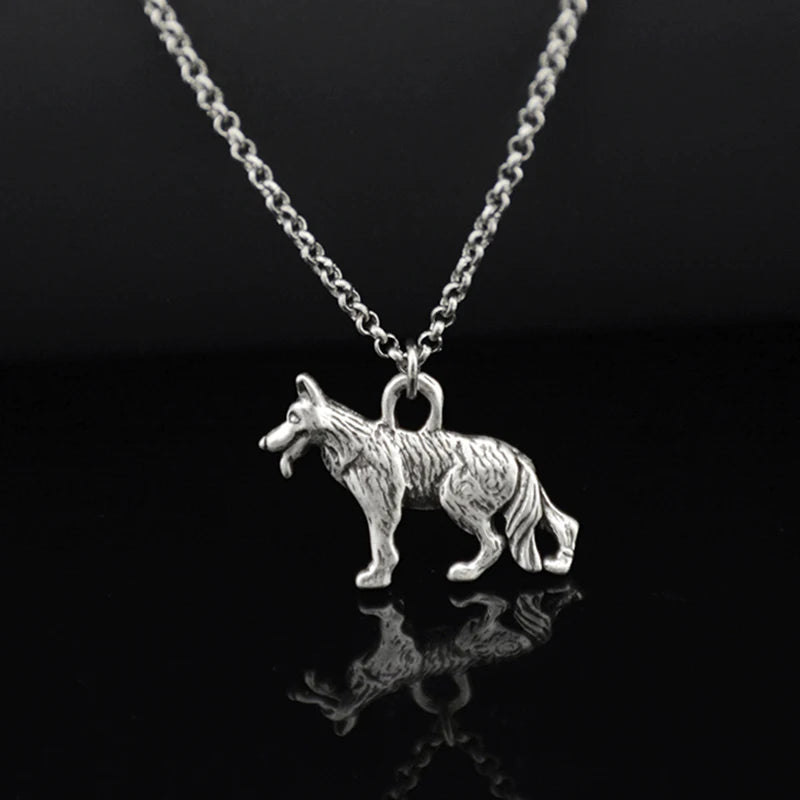 3 Style Vintage German Shepherd & Belgian Malinois & Cattle & Afghan Hound Dog Charm Pendant Necklace For Women Unique Jewellry