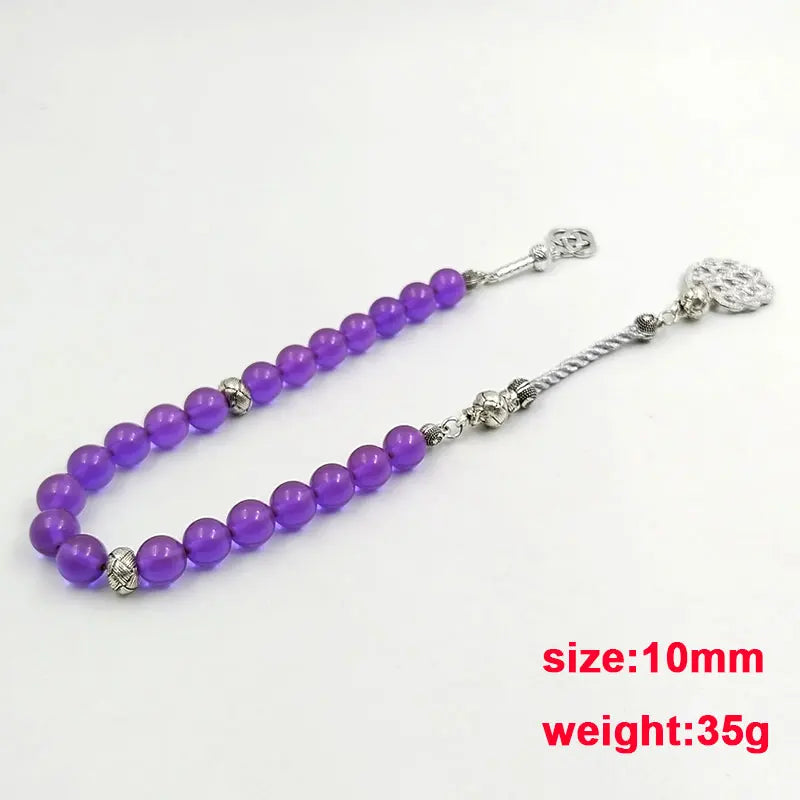 Tasbih purple Resin Turkish fashion Bracelet Accessories on hand prayer beads Eid Gift misbaha