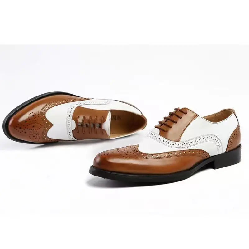 Oxfords Men's Leather Shoes Formal Shoes for Men Brogues Oxfords Male Wedding Party Office Business Shoe Man Zapatos De Hombre