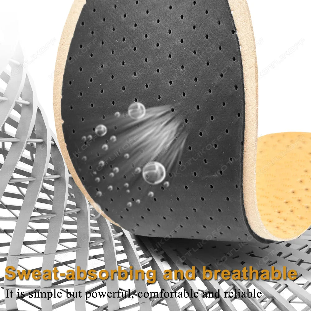 Ultra Thin Leather Insoles Antiperspirants Breathable Deodorant Sports Soft Sole Business Shoes Leather Replacement Inner Insole