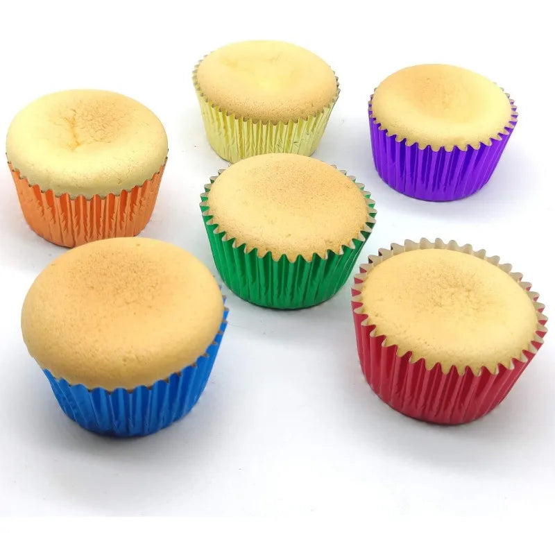 Rainbow  Colors Standard Cupcake Liners Muffin Foil Paper Baking Cups, 120-Count