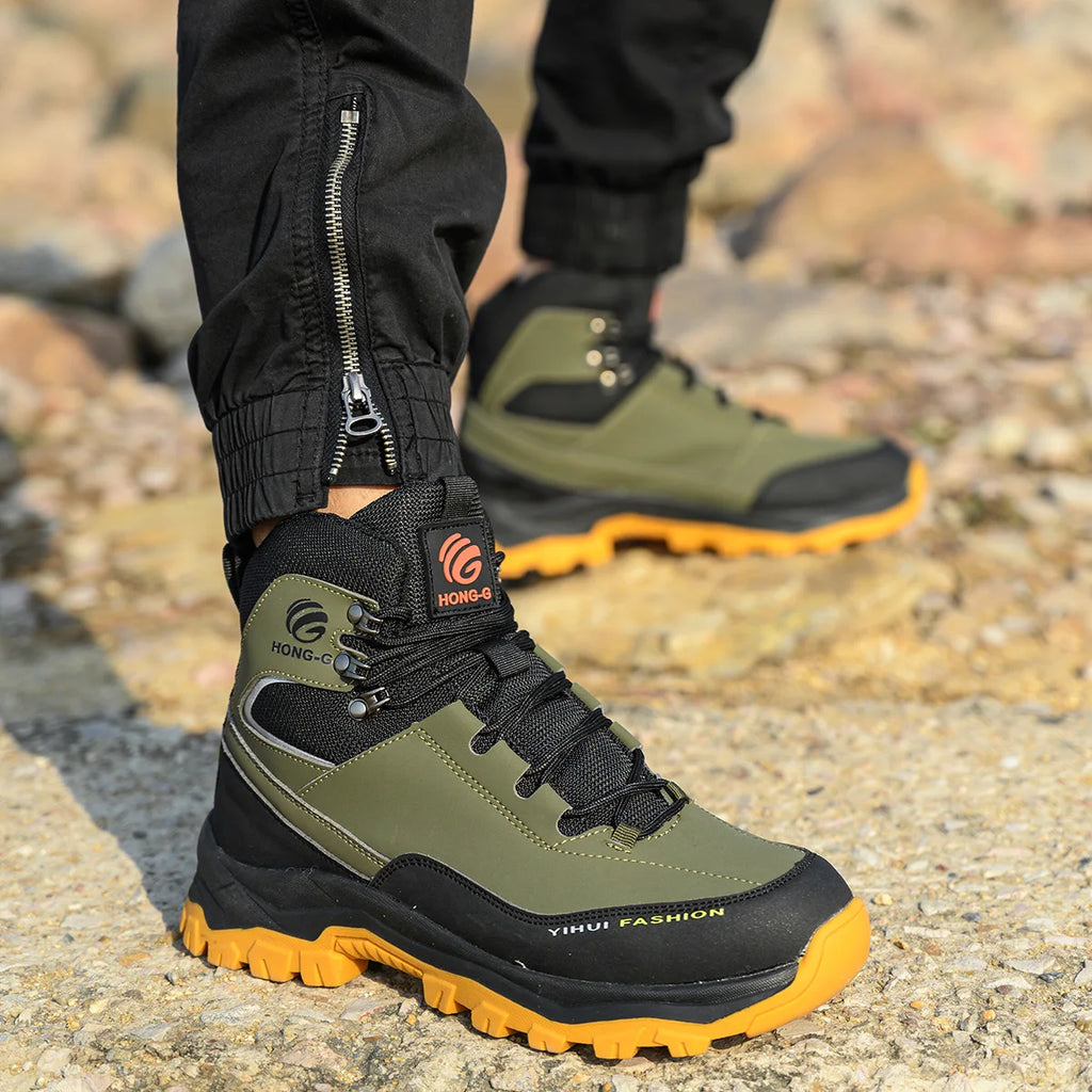 Waterproof Men Boots Safety Shoes Puncture-Proof work Boots Safety Steel Toe Shoes Indestructible Construction Protective Boots