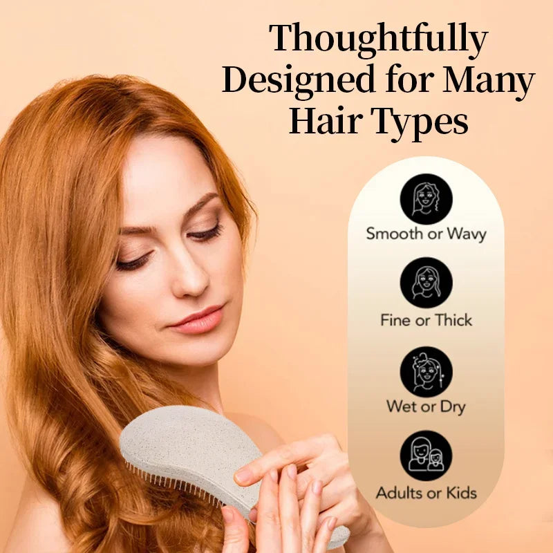 2pc Magic Detangling Boxed Comb Set  Anti-static Massage Hair Brushes Detangle Air Cushion Hairbrush Comb Festival Gift Box Comb