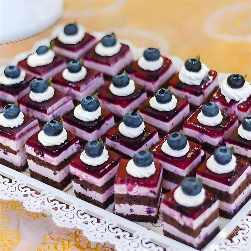 LMETJMA 8 Cavity Cube Cake Mold 3D Square Mousse Cake Baking Mold Silicone French Dessert Mold for Chocolate Brownie Bites JT353