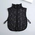 Cute Petal Fake Collar Black Lace False Collar Detachable Lapel Clothes Accessories Women