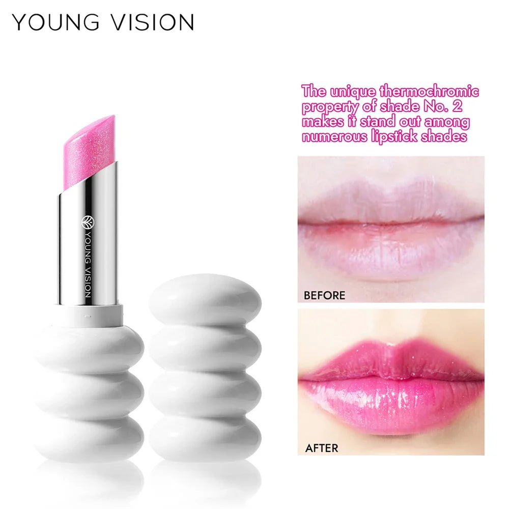 YOUNG VISION 6 Farben Feiner Schimmer Pflegender Leichter Lippenstift Lang anhaltende Farben Leicht aufzutragender feuchtigkeitsspendender Lippenstift