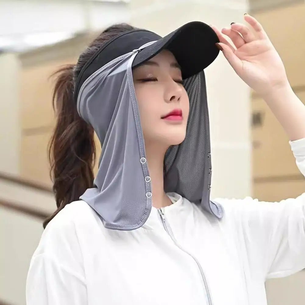 Face Summer Outdoor Cap Mask For Women Face Scarves For Men Sunscreen Veil Sunscreen Mask Anti-uv Face Cover Face Scarf