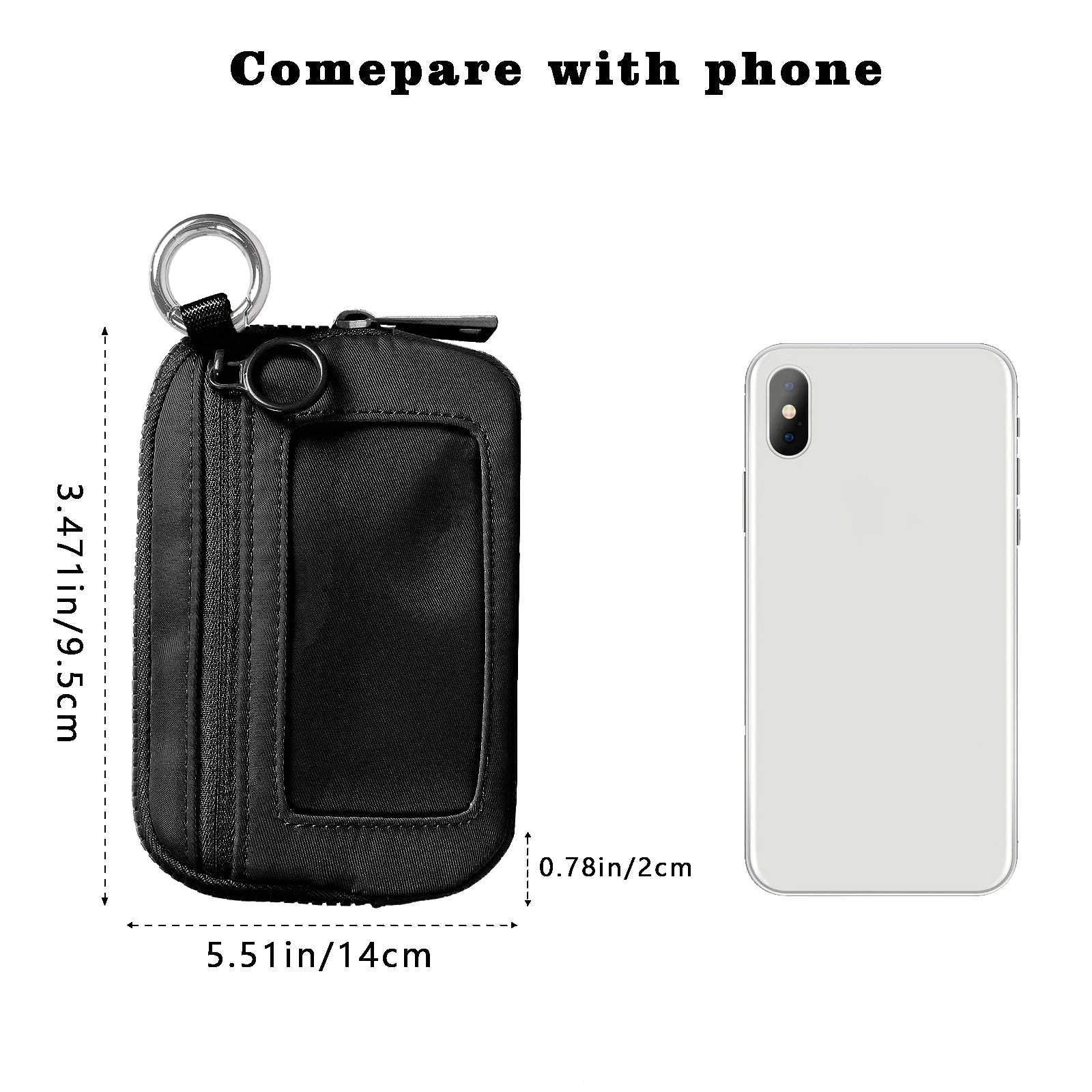 Women Cute Small Pouch Mini Wallet with Clear ID Window, Makeup Cosmetic Bag,Card Holder Bag for Purse,Toiletry Zipper Pouch