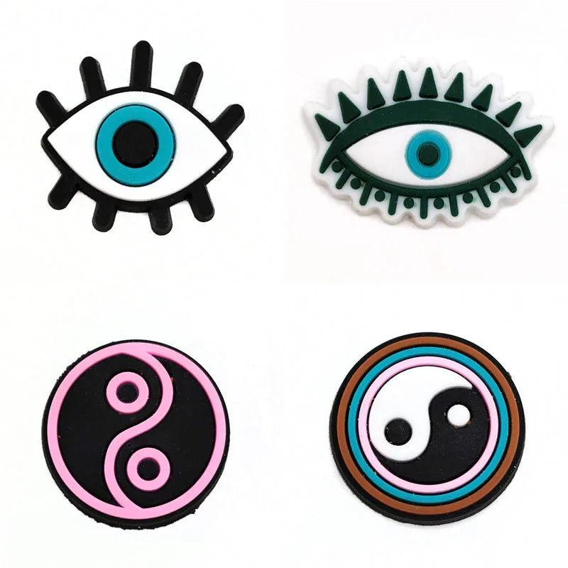 Eyeball Shoe Charms for Crocs Accessories Men Women Colorful Evil Hand Fashion Garden Sandals Buckle Decorations Pins Kids Shoes