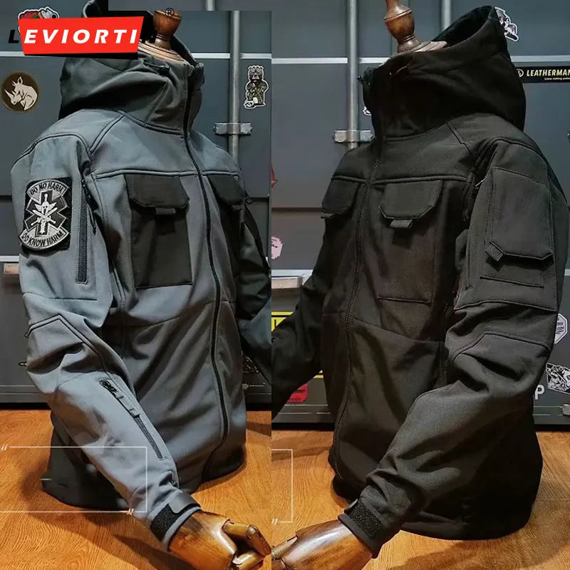 Men's Tactical Windbreaker Jacket Beetle Invader Tactics Soft Shell Charge Tactics Jacket Waterproof Outdoor Shark Skin Coat