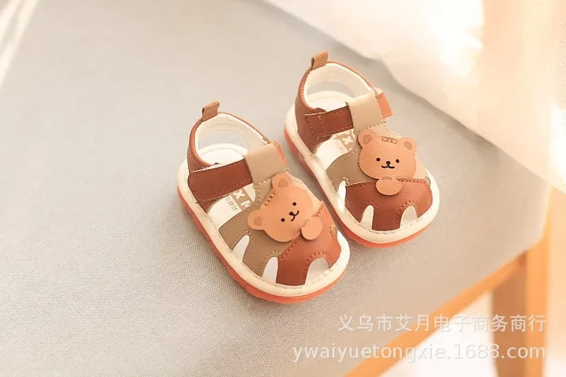 Summer Boy Girl Baby Sandals Kid Barking Shoes Children Sound Will Ring Soft Bottom Walking Shoes Kids Whistling Toddler Sandals