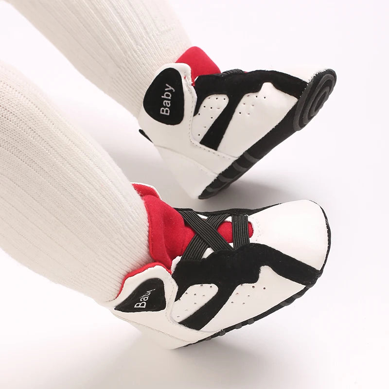 0-1 year Baby Basketball Sports Sneakers Newborn Baby Boys Girls Print First Walkers Shoes Infant Toddler Anti-slip Baby Shoes