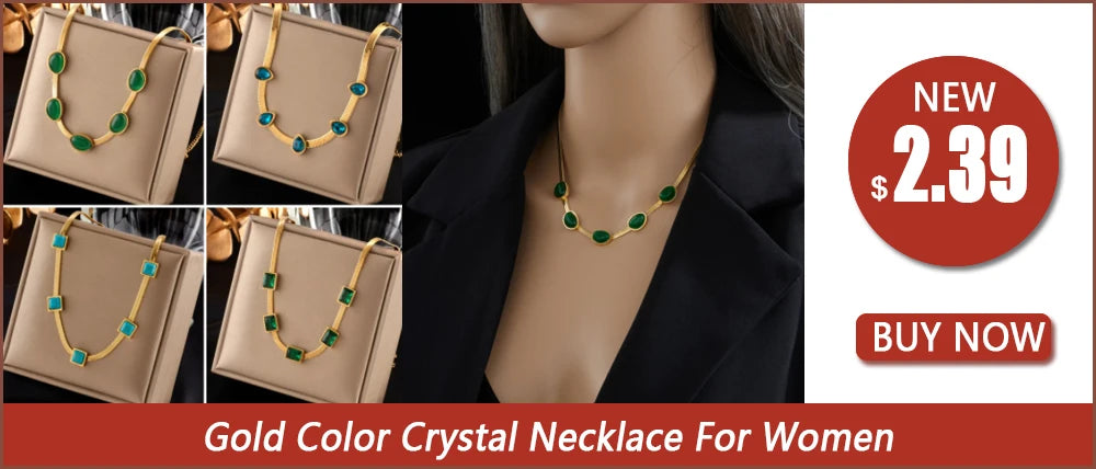 DIEYURO 316L Stainless Steel Pearl Heart Butterfly Green Stone Pendant Necklace For Women Vintage Girls Chain Jewelry Gifts
