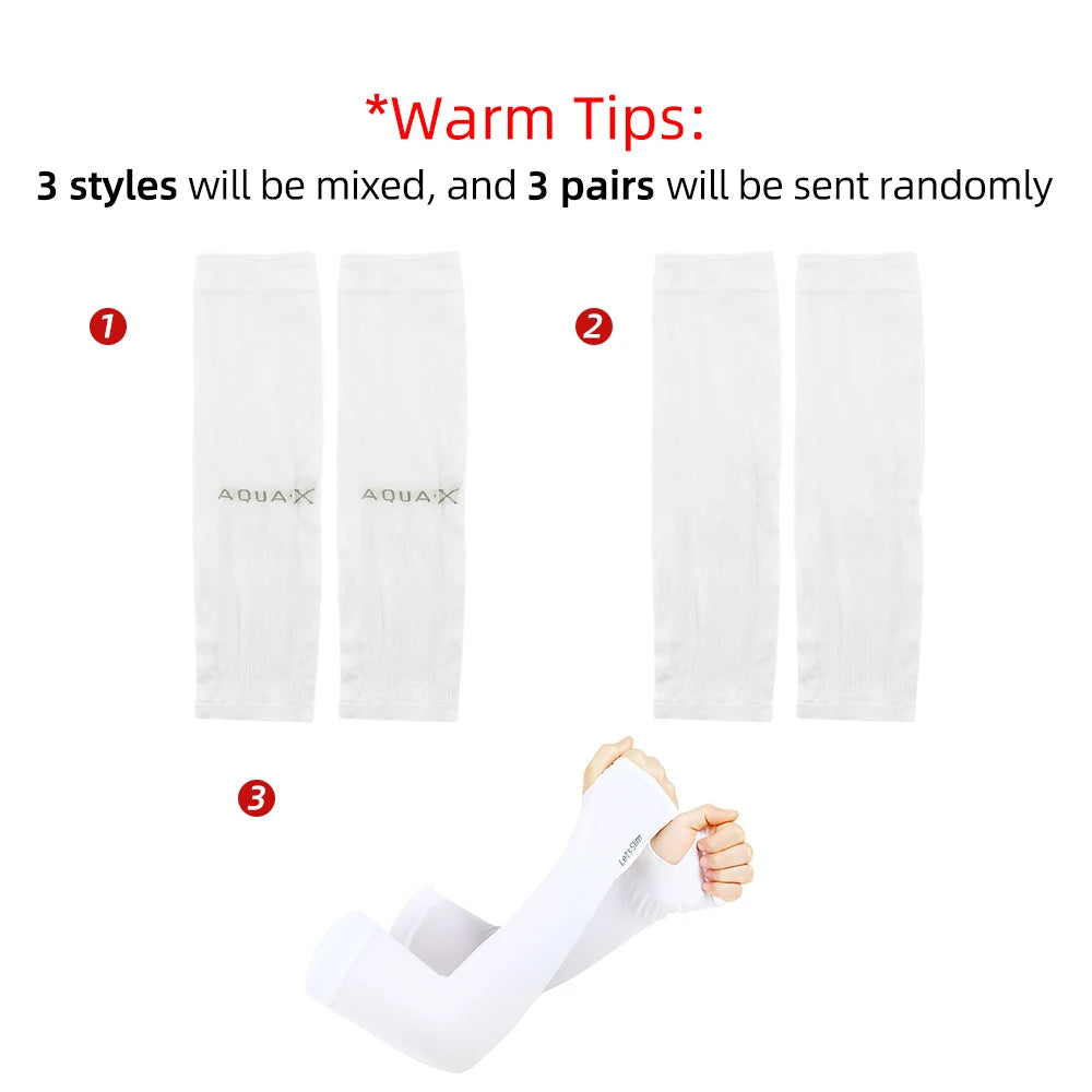 3 Pairs UV Arm Sun Sleeves – Breathable Protection, Uses for Driving Sports Hiking & Outdoor Summer Activities