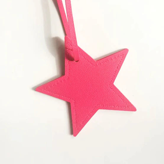 Custom Name Handbag Pendant Cute Star PU Leather Fashion Accessories Wholesale Engrave Initials Travel Luggage Tag Creative Gift