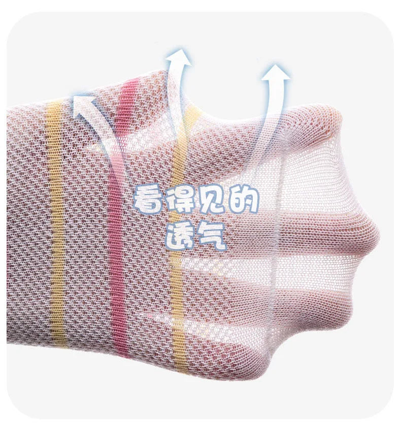 5 Paar/Los Kinder Baumwollsocken Mädchen Junge Baby Teenager Kinder Niedliche Cartoon Mode Weiches Netz für Sommer 1-12 Jahre Neue Schülersocken