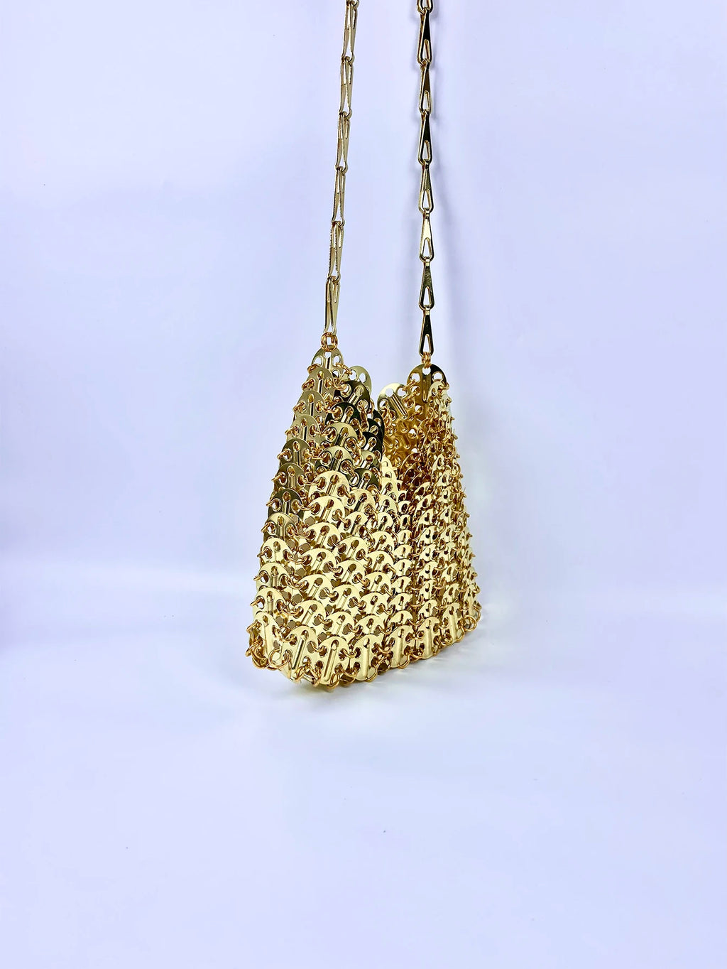 2023 New Network Red Same Style Women's Bag Mobile Bag Chain Shiny Slice Bling One Shoulder Crossbody Bag