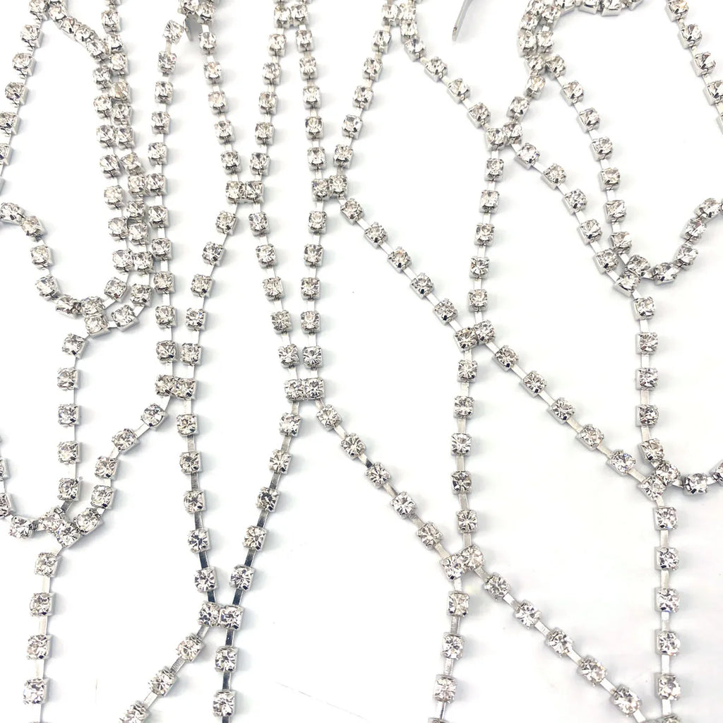 Elegant Beaded Headband for Women Fashionable Sparkling Rhinestone Made Daily Party Glitzy Tassel Hair Accessory