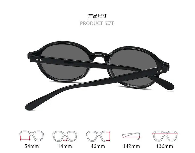 Retro Small Oval Sunglasses Women Men Rivets Shades Fashion Eyewear Luxury Sun Glasses UV400