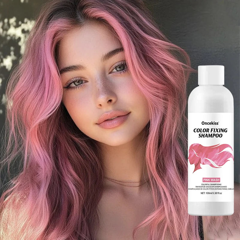 100Ml Color Fixing Purple Shampoo Lock Color Cover Gray Hair Fade Yellow After Bleach Hair Dye Long Lasting Non-irritating Care