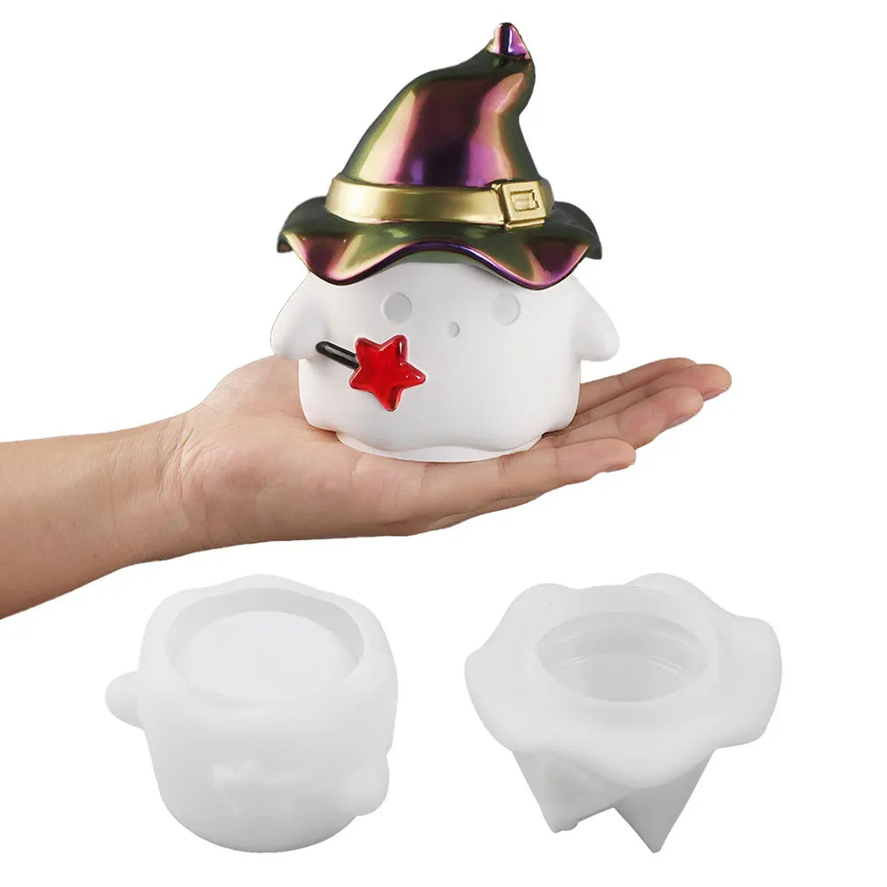 Pumpkin Jar Storage Box Silicone Mold Halloween Concrete Candle Holders Ghost Candy Box Tray Epoxy Resin Mould DIY Home Decor