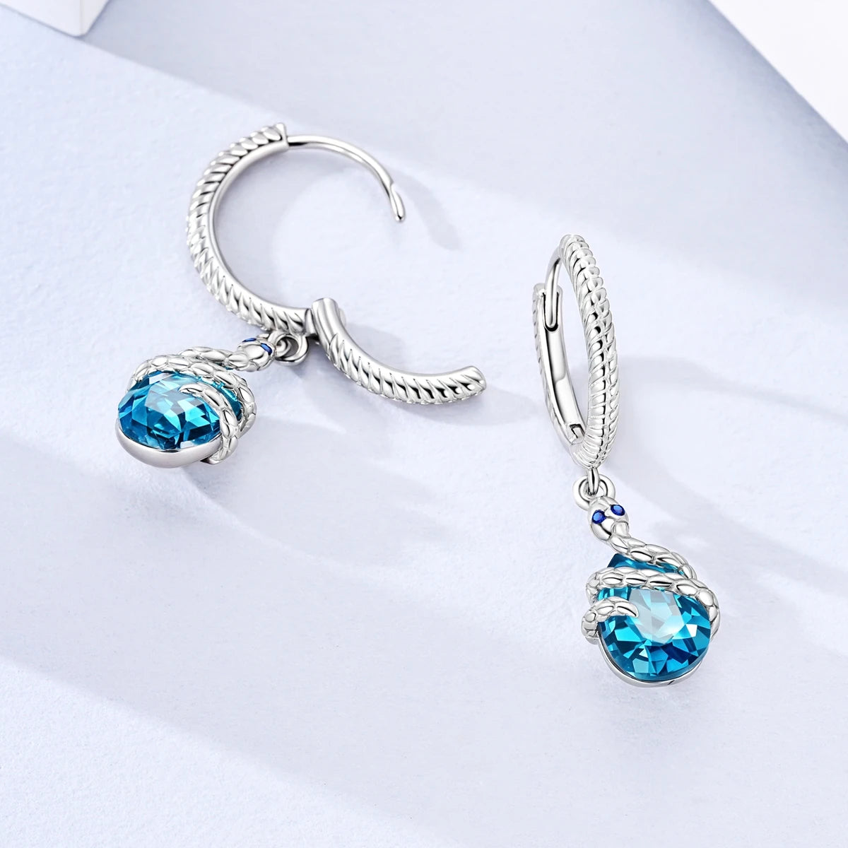 New 925 Silver Hoop Earrings For Woman Feather Firefly Pendientes Original Fashion Jewelry