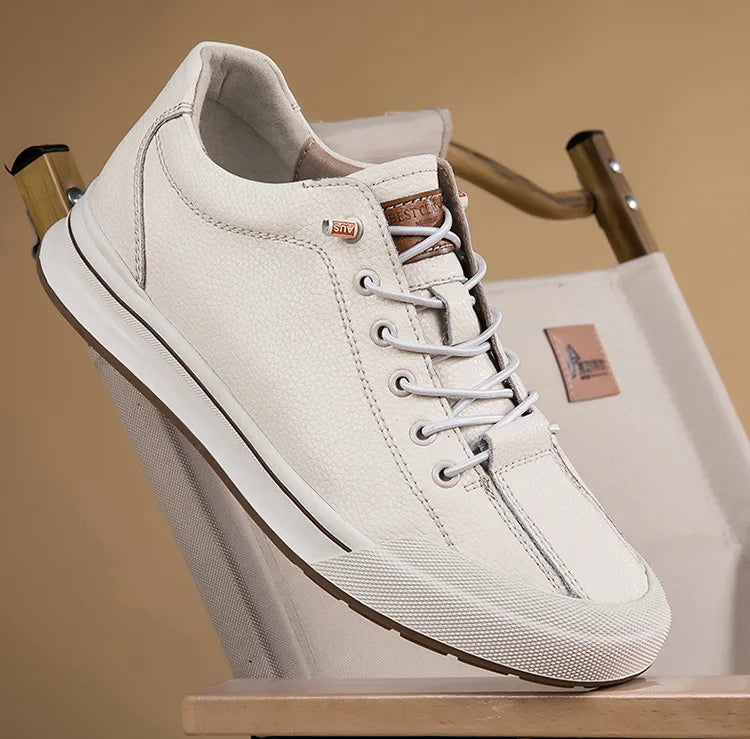 Elevator Shoes for Men Height Increasing Sneakers 6cm Inches Taller Leather Casual Shoes with Height Increase Shoes
