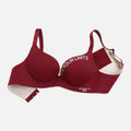 Simplicity Letters Printed Bra Sexy Deep V Thin Women's Lingerie Seamless Cup Surface Bralette No steel rings gather Brassiere