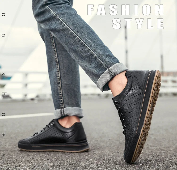 Elevator Shoes for Men Height Increasing Sneakers 6cm Inches Taller Leather Casual Shoes with Height Increase Shoes