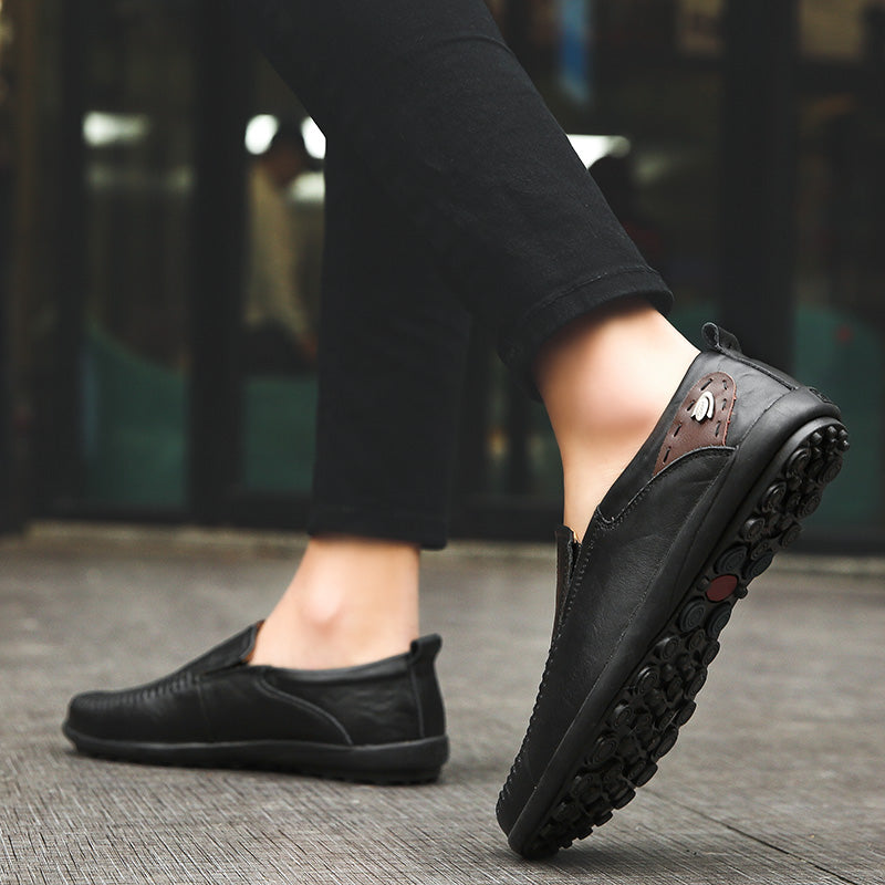 Herrenschuhe Casual Luxus-Marke Echtes Leder Italienische Herren Loafers Mokassins Slipper Herren Mokassins Schwarz Braun Übergröße 47